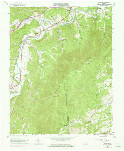 United States Geological Survey Elliston, VA (1963, 24000-Scale) digital map