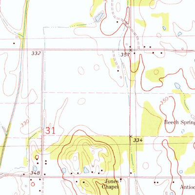 United States Geological Survey Ellistown, MS (1980, 24000-Scale) digital map