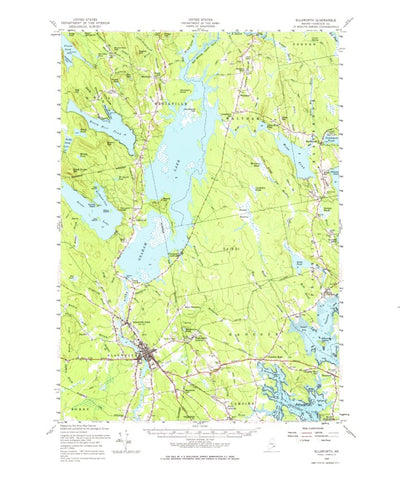 United States Geological Survey Ellsworth, ME (1957, 62500-Scale) digital map