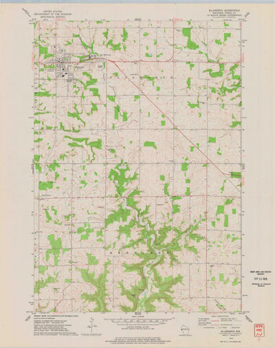 United States Geological Survey Ellsworth, WI (1974, 24000-Scale) digital map