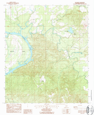 United States Geological Survey Elm Bluff, AL (1987, 24000-Scale) digital map