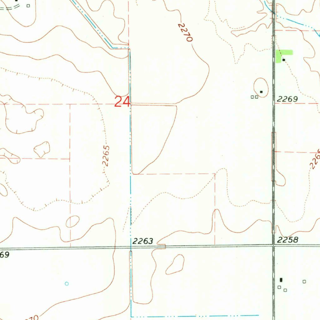 Elm Creek SE, NE (1970, 24000Scale) Map by United States Geological
