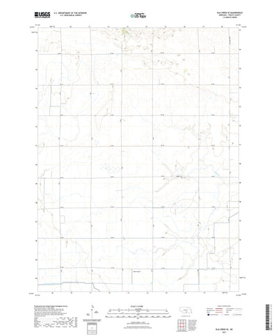 United States Geological Survey Elm Creek SE, NE (2021, 24000-Scale) digital map