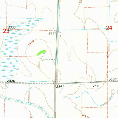 United States Geological Survey Elm Creek SW, NE (1970, 24000-Scale) digital map