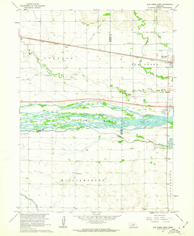 United States Geological Survey Elm Creek West, NE (1961, 24000-Scale) digital map