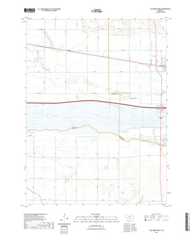 United States Geological Survey Elm Creek West, NE (2021, 24000-Scale) digital map