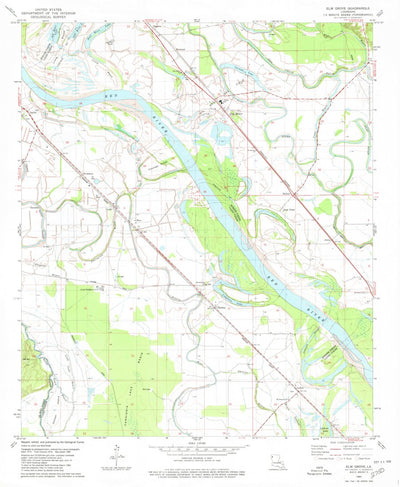United States Geological Survey Elm Grove, LA (1980, 24000-Scale) digital map