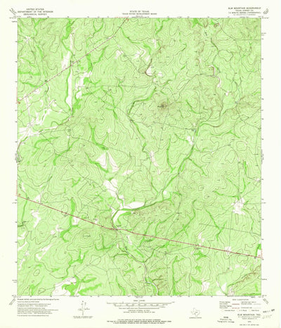 United States Geological Survey Elm Mountain, TX (1974, 24000-Scale) digital map