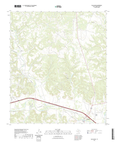 United States Geological Survey Elm Slough, TX (2022, 24000-Scale) digital map