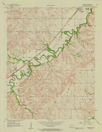 United States Geological Survey Elmdale, KS (1957, 24000-Scale) digital map