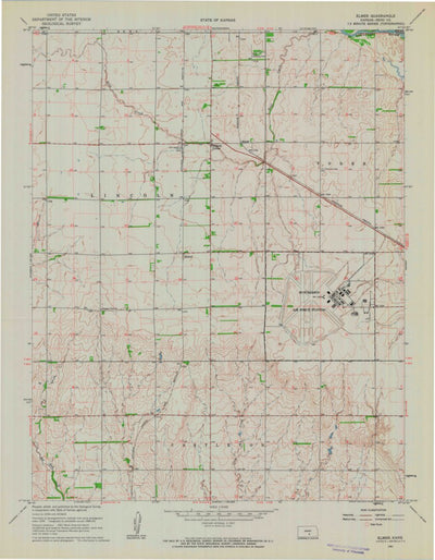 United States Geological Survey Elmer, KS (1961, 24000-Scale) digital map