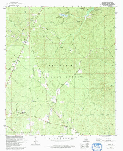United States Geological Survey Elmer, LA (1971, 24000-Scale) digital map