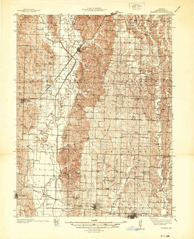 United States Geological Survey Elmer, MO (1937, 48000-Scale) digital map