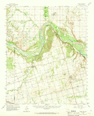 United States Geological Survey Elmer, OK-TX (1958, 62500-Scale) digital map