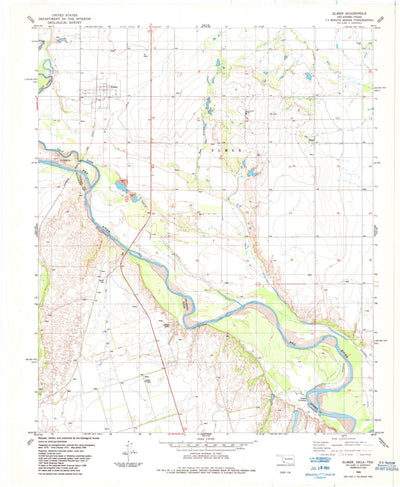 United States Geological Survey Elmer, OK-TX (1984, 24000-Scale) digital map