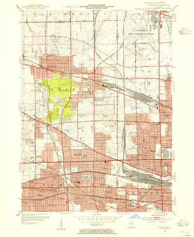 United States Geological Survey Elmhurst, IL (1953, 24000-Scale) digital map
