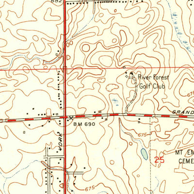 United States Geological Survey Elmhurst, IL (1953, 24000-Scale) digital map