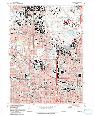 United States Geological Survey Elmhurst, IL (1993, 24000-Scale) digital map