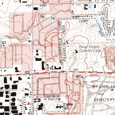United States Geological Survey Elmhurst, IL (1993, 24000-Scale) digital map