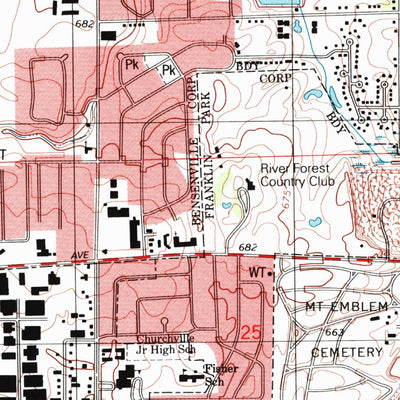 United States Geological Survey Elmhurst, IL (1997, 24000-Scale) digital map