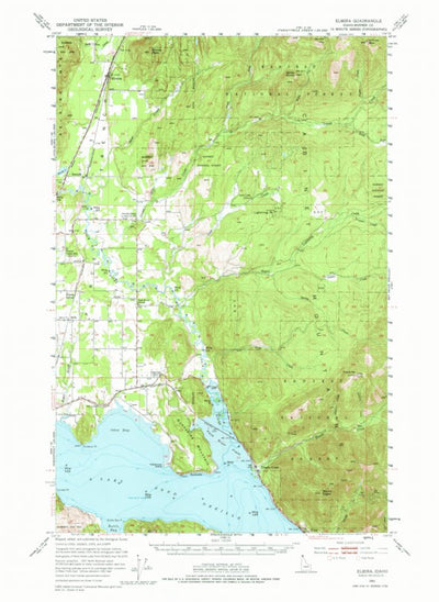 United States Geological Survey Elmira, ID (1951, 62500-Scale) digital map