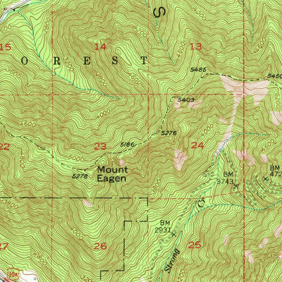 United States Geological Survey Elmira, ID (1951, 62500-Scale) digital map