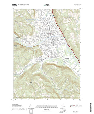 United States Geological Survey Elmira, NY (2023, 24000-Scale) digital map