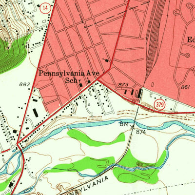 United States Geological Survey Elmira, NY-PA (1953, 24000-Scale) digital map