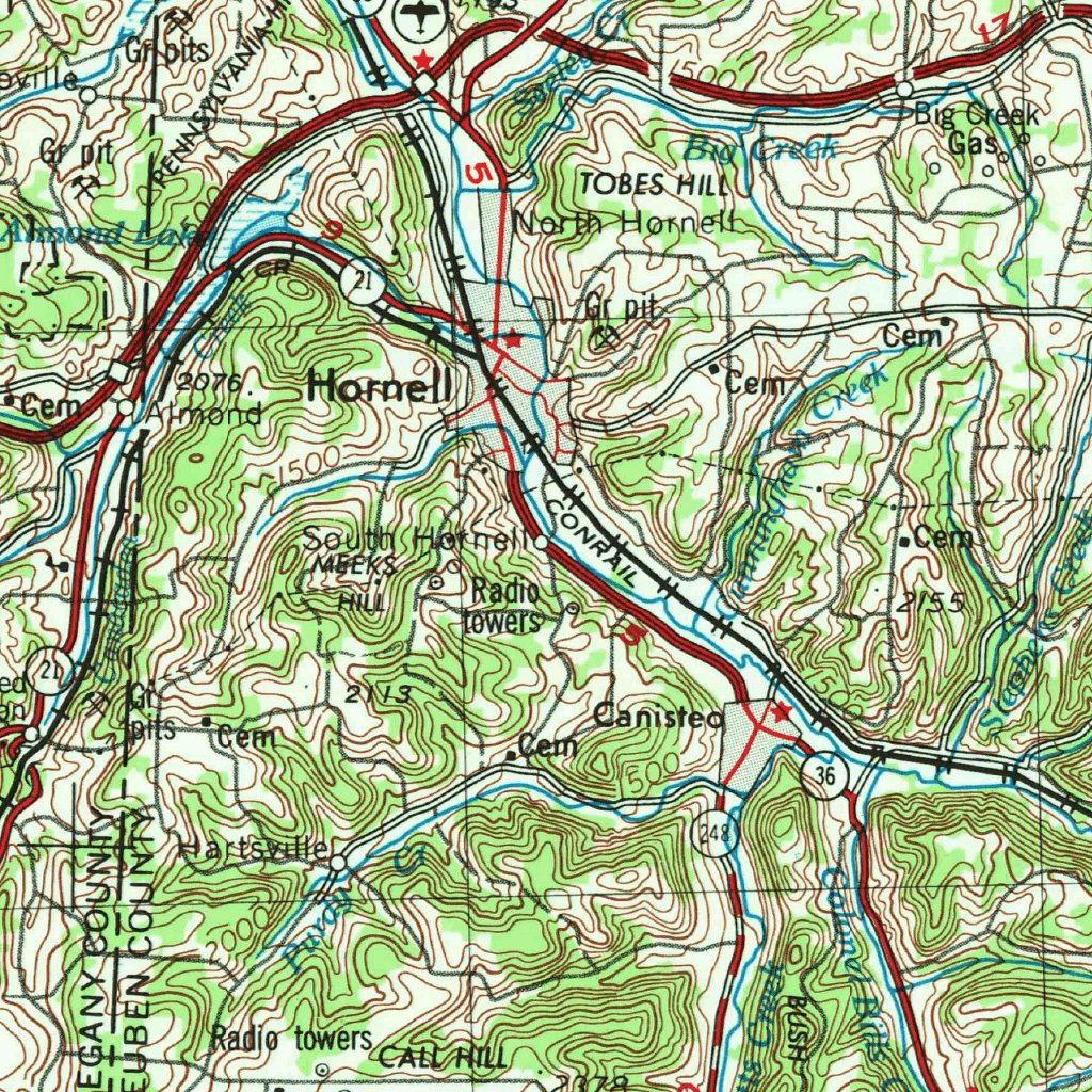 Elmira, NY-PA (1962, 250000-Scale) Map by United States Geological ...