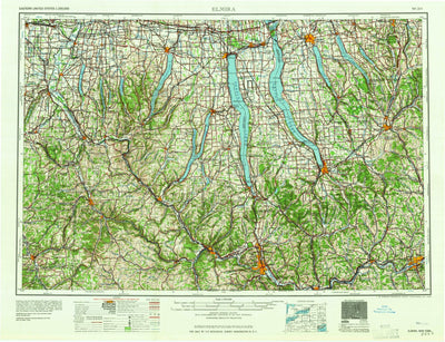 United States Geological Survey Elmira, NY-PA (1965, 250000-Scale) digital map