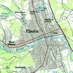 United States Geological Survey Elmira, NY-PA (1986, 100000-Scale) digital map