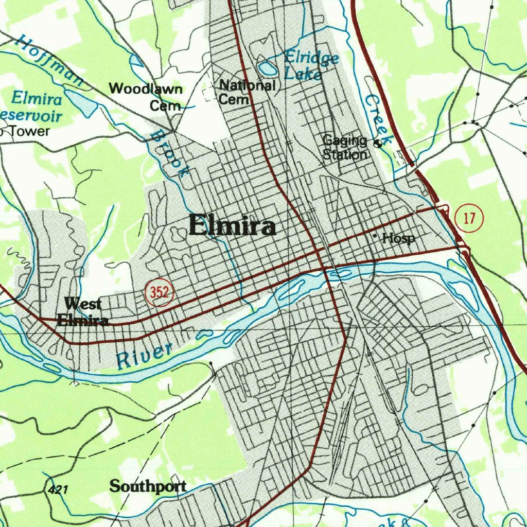 Elmira, NY-PA (1986, 100000-Scale) Map by United States Geological ...