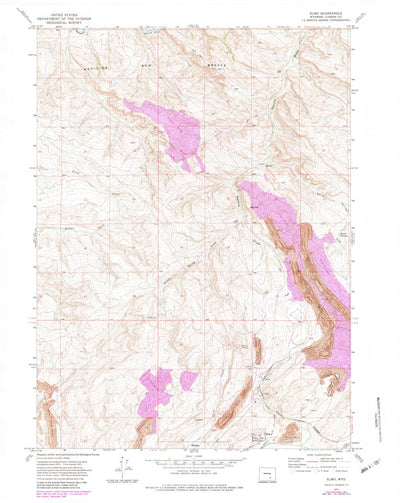 United States Geological Survey Elmo, WY (1971, 24000-Scale) digital map