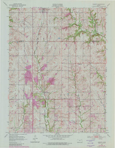 United States Geological Survey Elmont, KS (1952, 24000-Scale) digital map