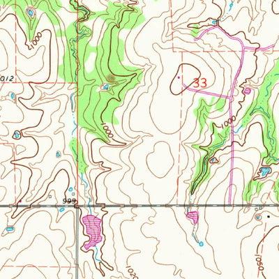 United States Geological Survey Elmore City NE, OK (1969, 24000-Scale) digital map