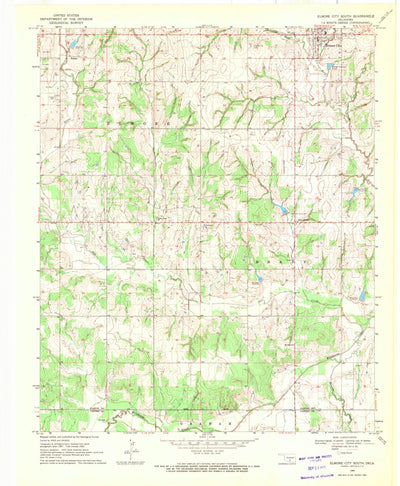 United States Geological Survey Elmore City South, OK (1969, 24000-Scale) digital map