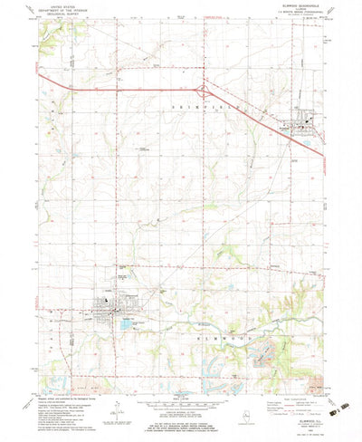 United States Geological Survey Elmwood, IL (1982, 24000-Scale) digital map