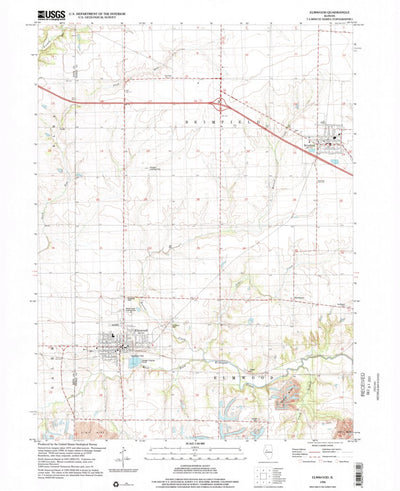 United States Geological Survey Elmwood, IL (1998, 24000-Scale) digital map