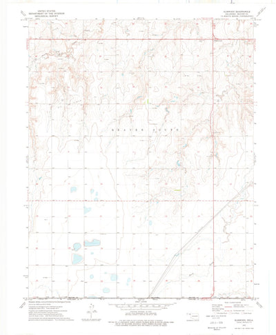 United States Geological Survey Elmwood, OK (1973, 24000-Scale) digital map