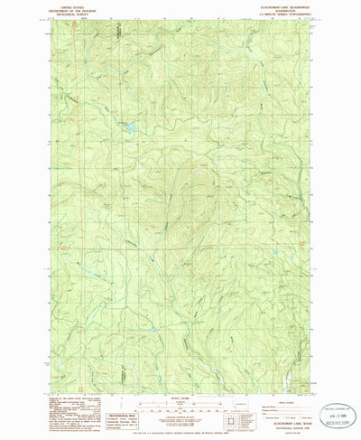 United States Geological Survey Elochoman Lake, WA (1986, 24000-Scale) digital map