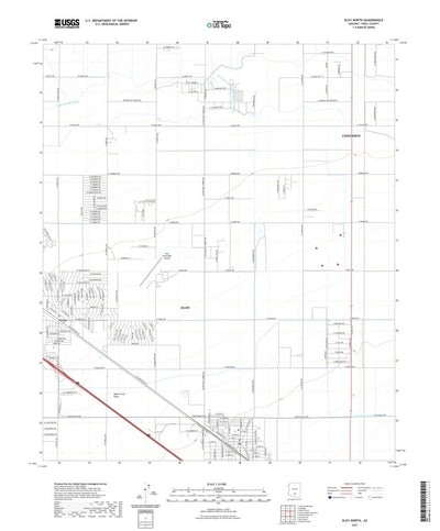 United States Geological Survey Eloy North, AZ (2021, 24000-Scale) digital map