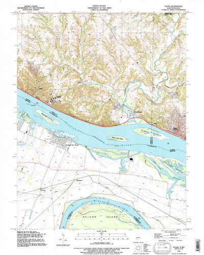 United States Geological Survey Elsah, IL-MO (1991, 24000-Scale) digital map