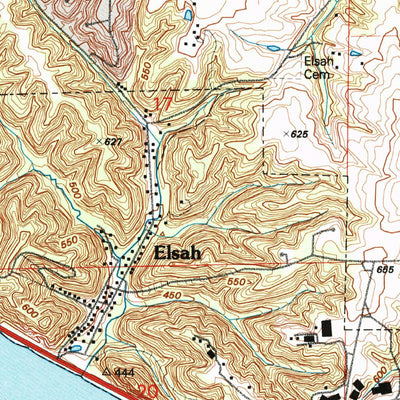 United States Geological Survey Elsah, IL-MO (1991, 24000-Scale) digital map