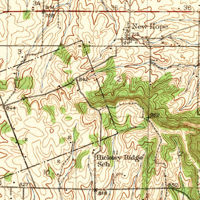 United States Geological Survey Elsberry, MO (1942, 62500-Scale) digital map