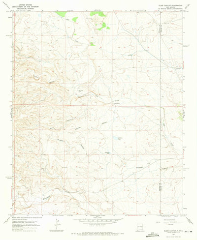 United States Geological Survey Elsie Canyon, NM (1967, 24000-Scale) digital map