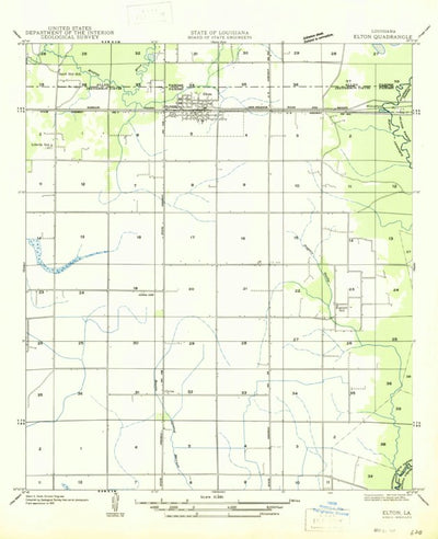 United States Geological Survey Elton, LA (1947, 31680-Scale) digital map