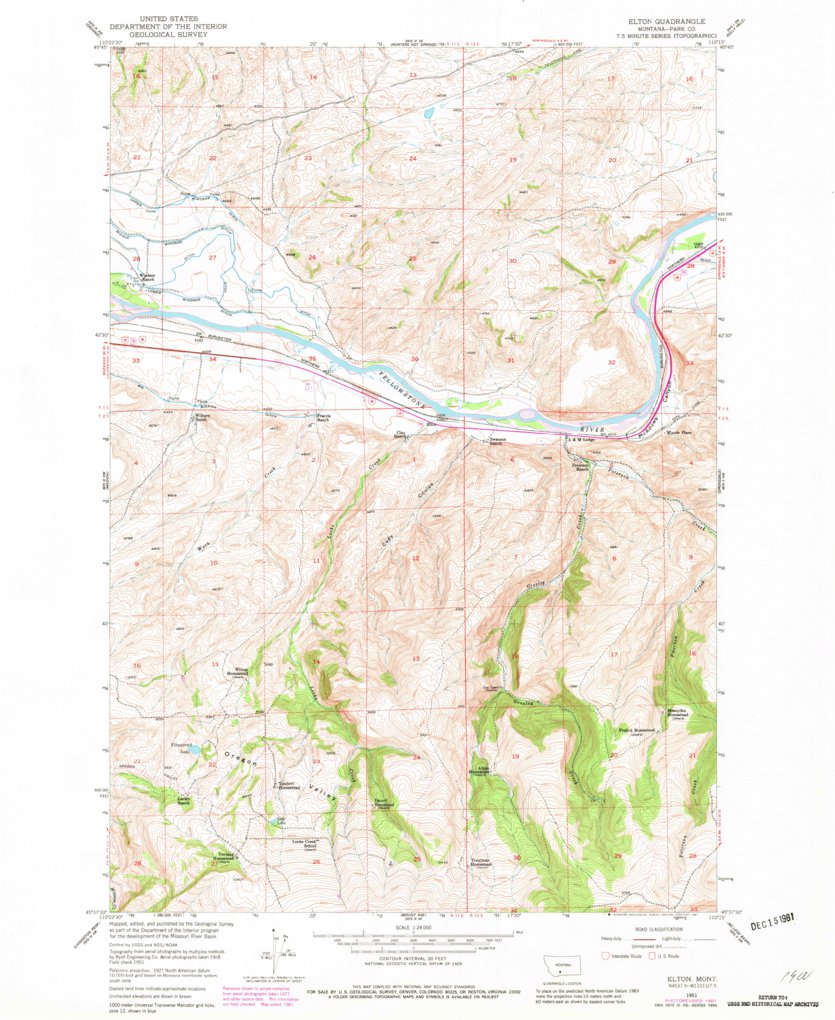 Elton, MT (1951, 24000-Scale) Map by United States Geological Survey ...