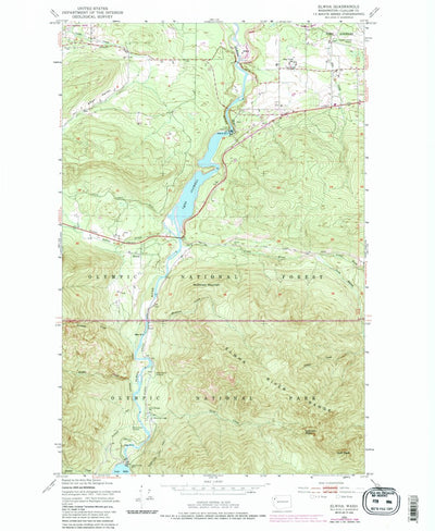 United States Geological Survey Elwha, WA (1950, 24000-Scale) digital map