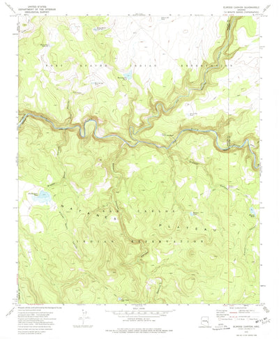 United States Geological Survey Elwood Canyon, AZ (1976, 24000-Scale) digital map