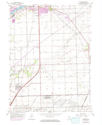 United States Geological Survey Elwood, IL (1953, 24000-Scale) digital map